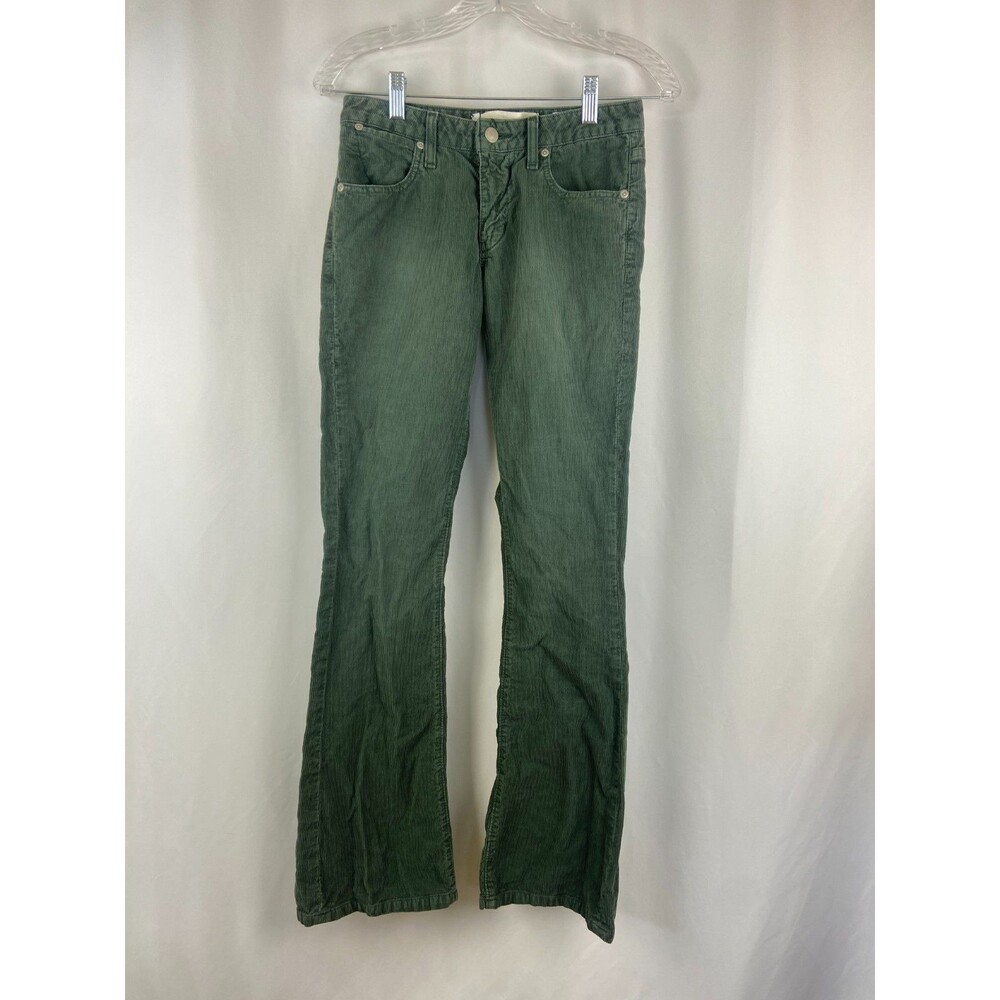 Paper Denim & Cloth Women's Size 25 Corduroy Boot Cut Pants Green Fall Outdoors